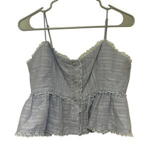 Mable Blue Peplum Cami Top NWT Size Medium